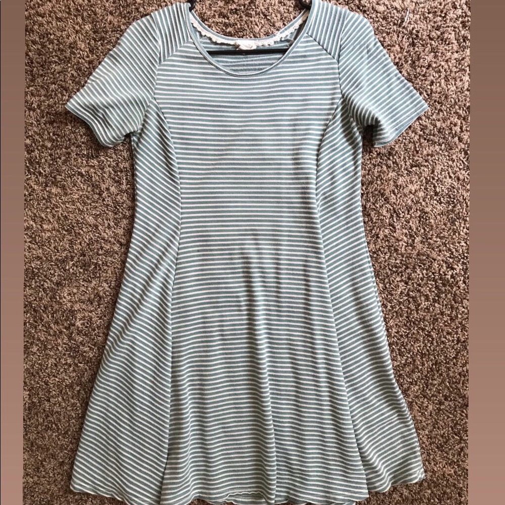Mint Stripped Green Dress. Downeast